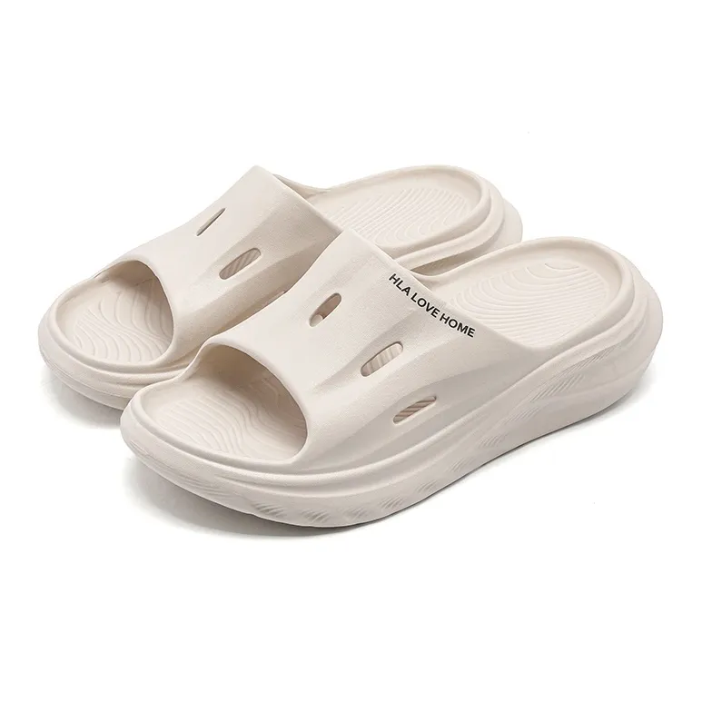 HLA Summer Indoor Slippers Platform Height Increasing Lightweight Home Unisex Slippers-0