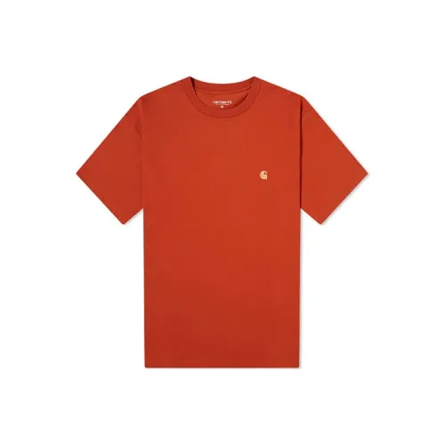 Carhartt WIP T-Shirts Men Orange Red