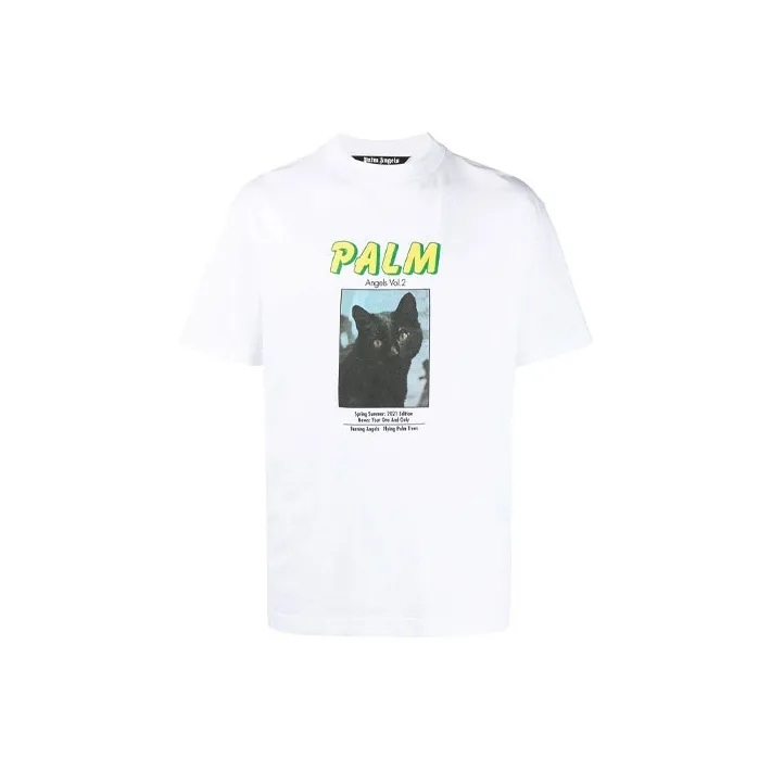 PALM ANGELS Black Cat Tee-0