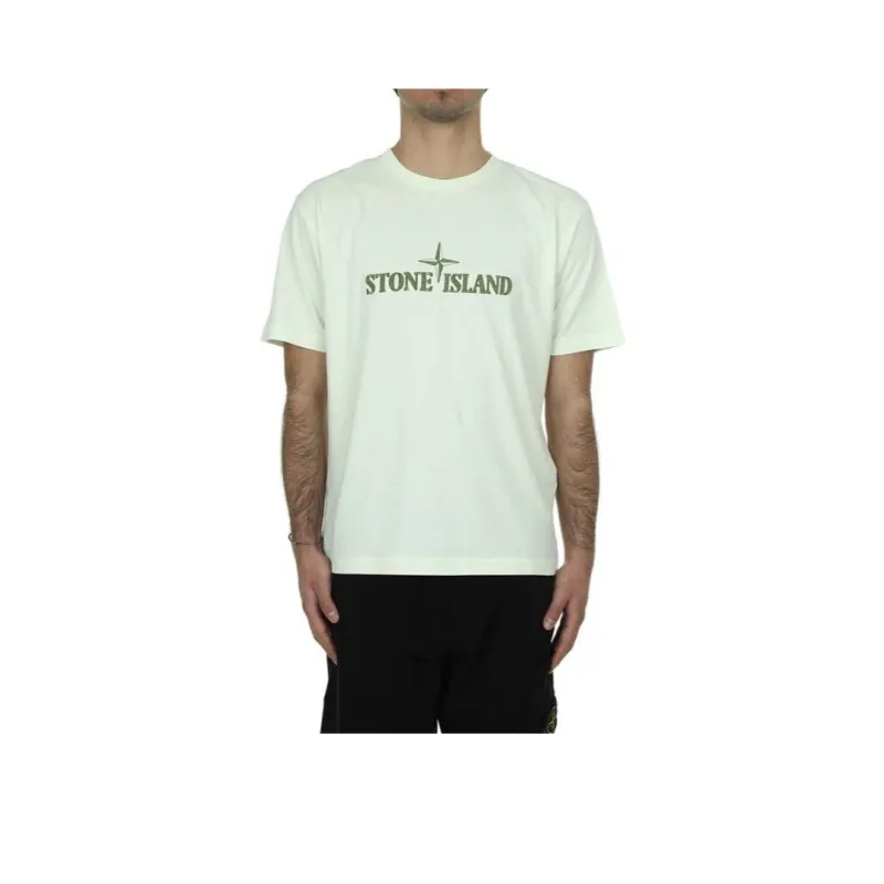 STONE ISLAND SS23 T Shirt Men's Beige Green-0