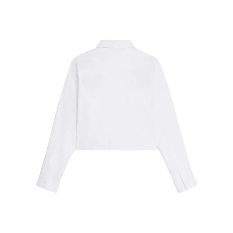 CELINE Cropped Shirt In Striped Cotton-1