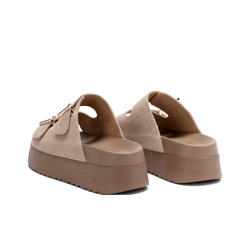 Hotwind Pinecone Grey Series Rubber Sole Slip Resistant Slide Slippers Women's-6