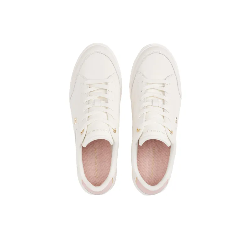 Tommy Hilfiger TH Monogram Low Top Tennis Shoes Women's White-3