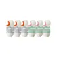 [6 Pack]100% cotton, 3 Pack White Orange+3 Pack White Pink