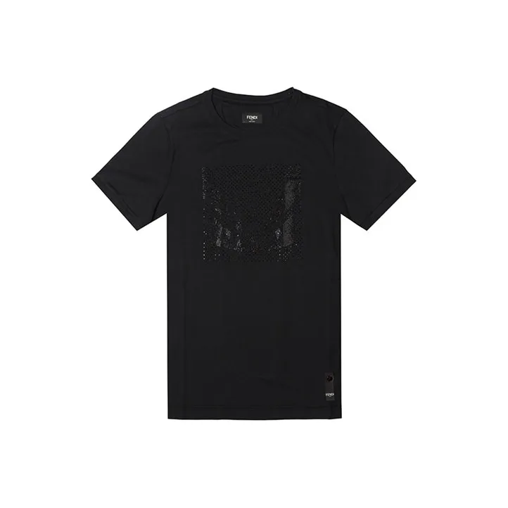 FENDI T Shirts Men Black-0