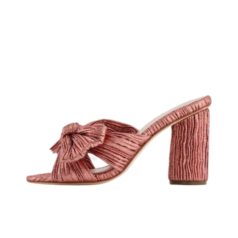 Loeffler Randall Slide Slippers 8cm Women's Pink-0