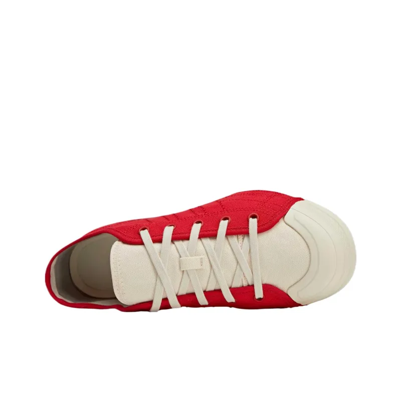 Adidas NIZZA LO Low Top Canvas Shoes Unisex Light Scarlet Wonder White-2