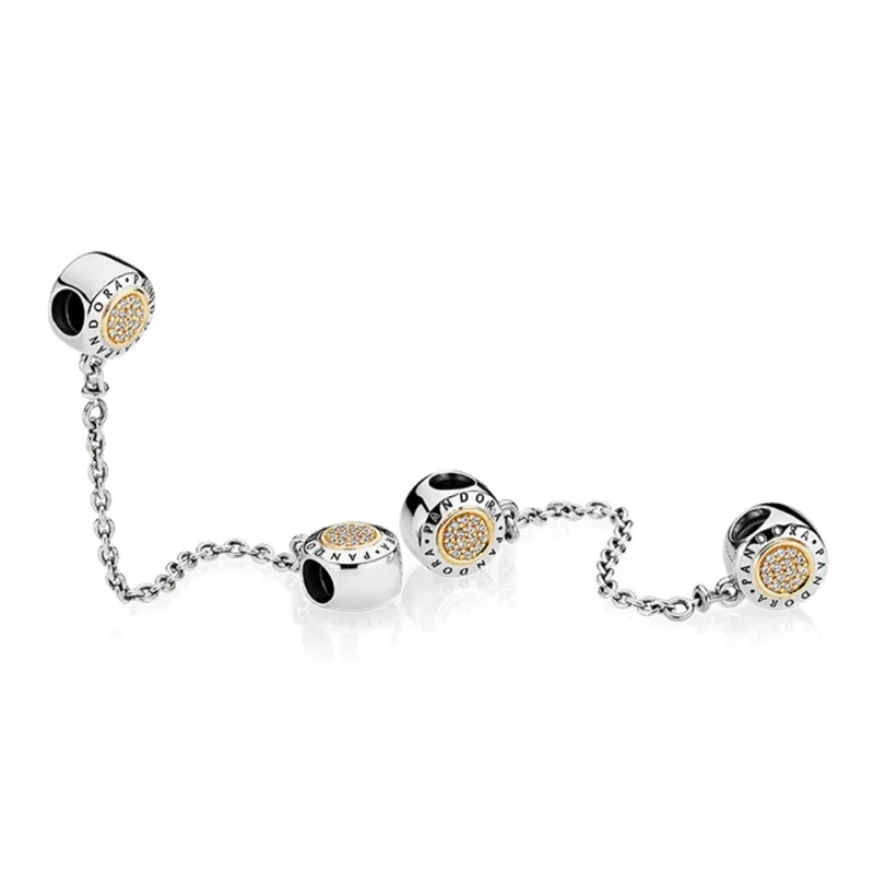 Pandora 925 Sterling Silver Safety Chain Unisex-1