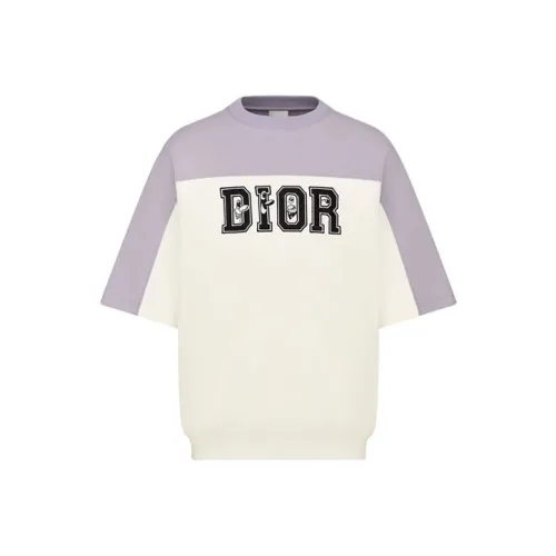 DIOR X KENNY SCHARF Men's FW21 Loose T Shirt White/Purple Male