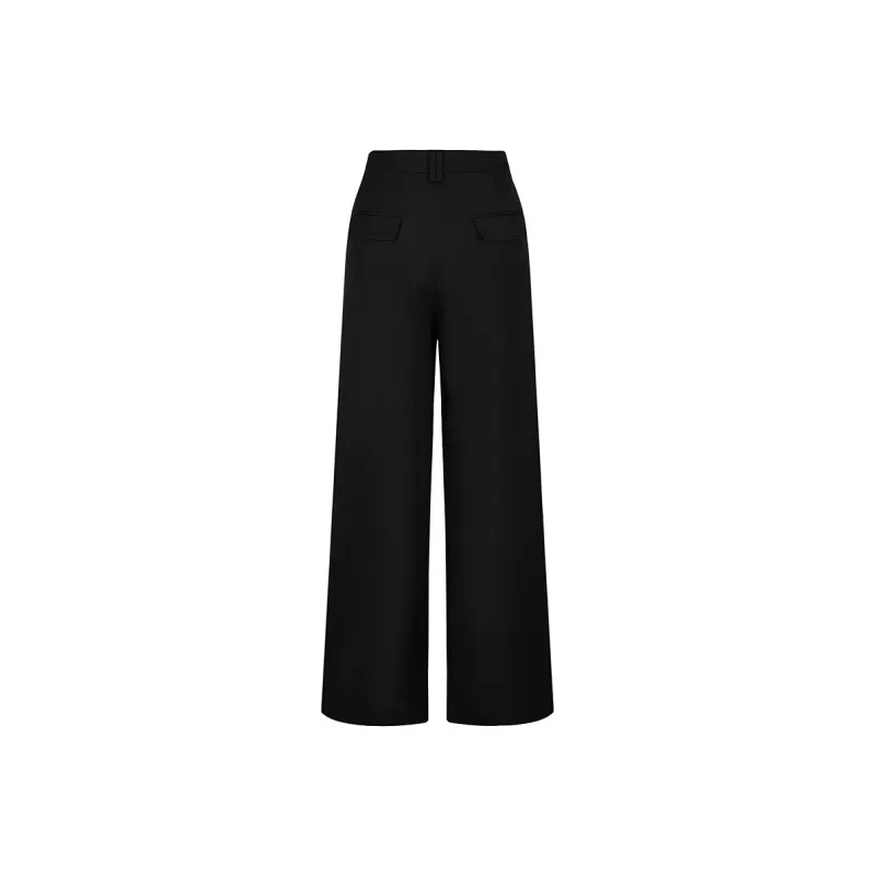 JZ. ANNAKRO Casual Pants Women's Plain Black-1