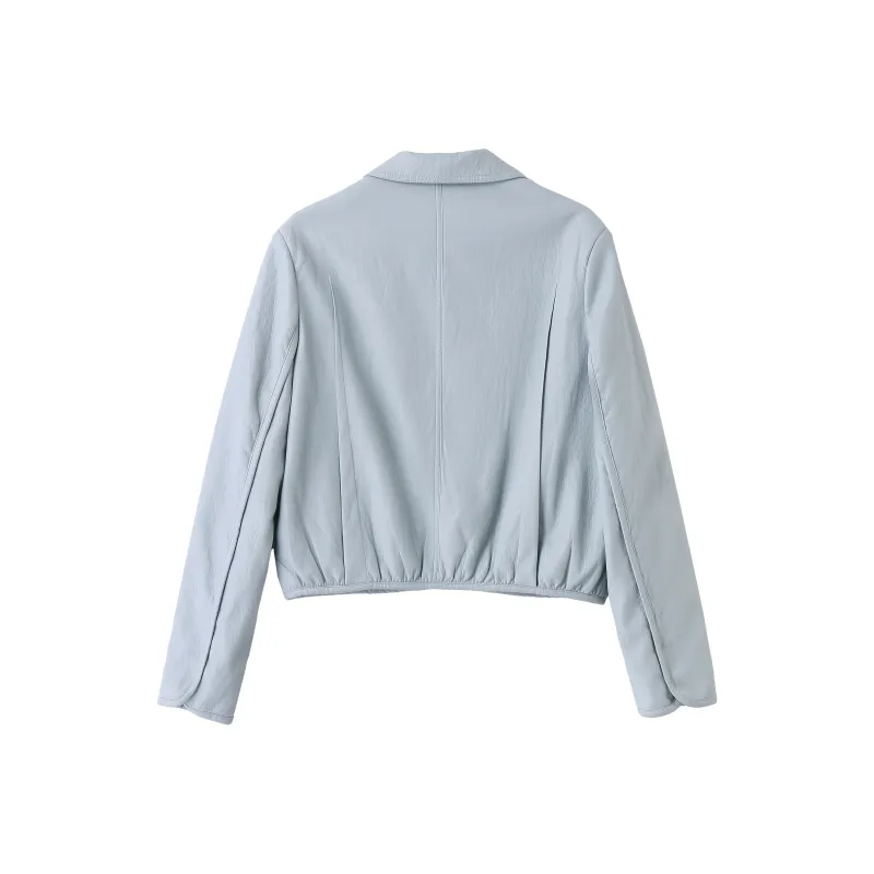 Yi Mengyuan Leather Jackets Coats Women's-1