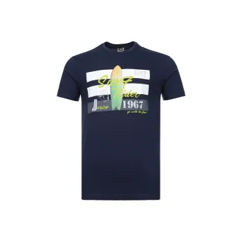 EMPORIO ARMANI EA7 T Shirts Men Marine Blue