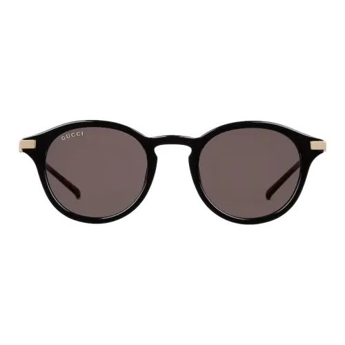 GUCCI Acetate Round Sunglasses Men's Black