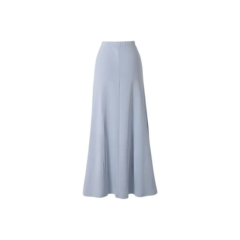 Wen Shan Casual Long Skirt Women's Light Blue-1