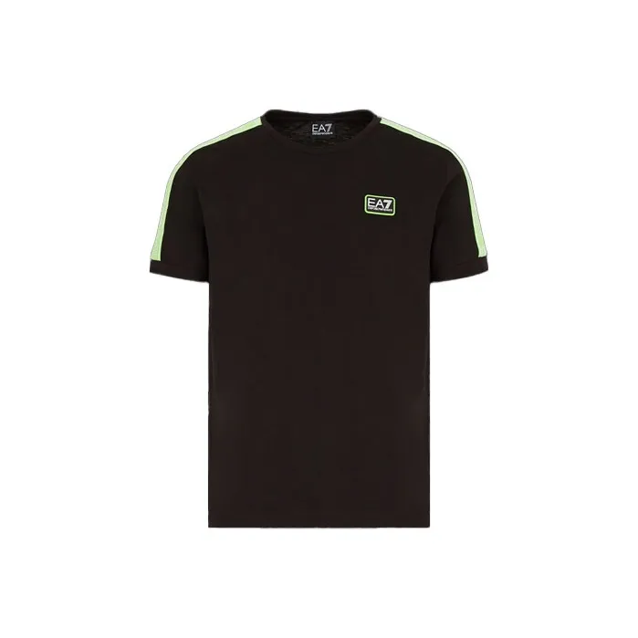 EMPORIO ARMANI EA7 T Shirts Men Black Green-0