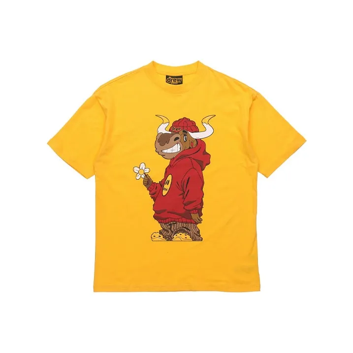 Drew House Smiley Collection T Shirts Unisex Yellow-0