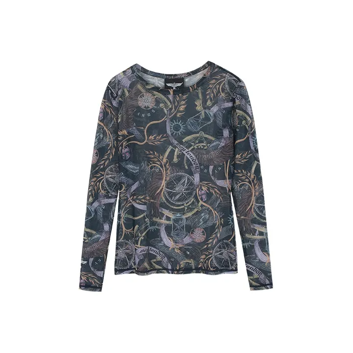 Boy London Straight Long Sleeved T Shirt Unisex Navy Blue-0