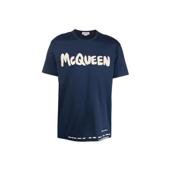 Alexander McQueen T Shirts Men Blue