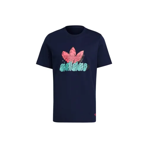 Adidas Originals Set in Sleeve T Shirt Men's Navy Blue