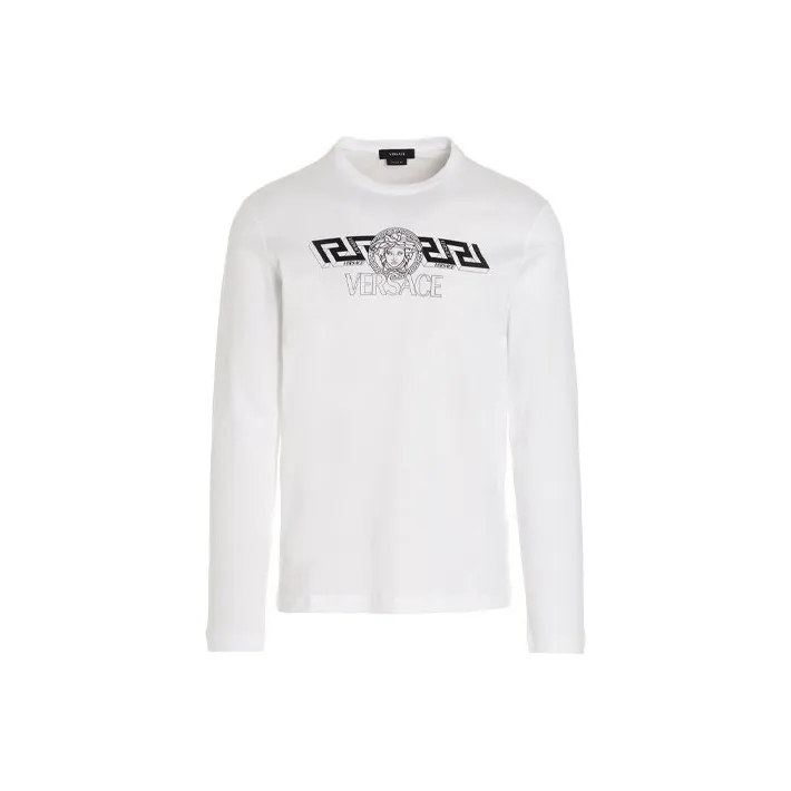 VERSACE Logo Print Long Sleeves T Shirt-0