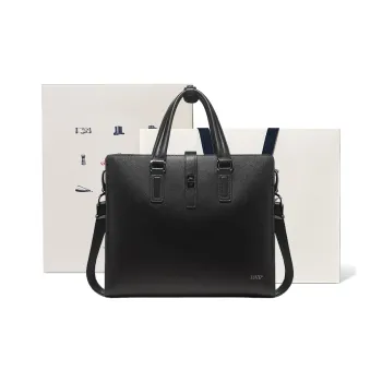 BVP Cow Leather Briefcases Regular Men's Black
