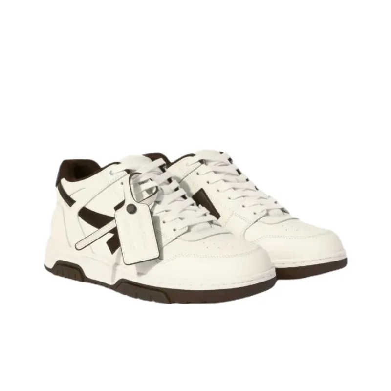 OFF WHITE Out Of Office Low Top Skateboard Shoes Men's White-1