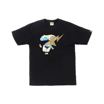 A BATHING APE Multi Camo Ape Face Tee