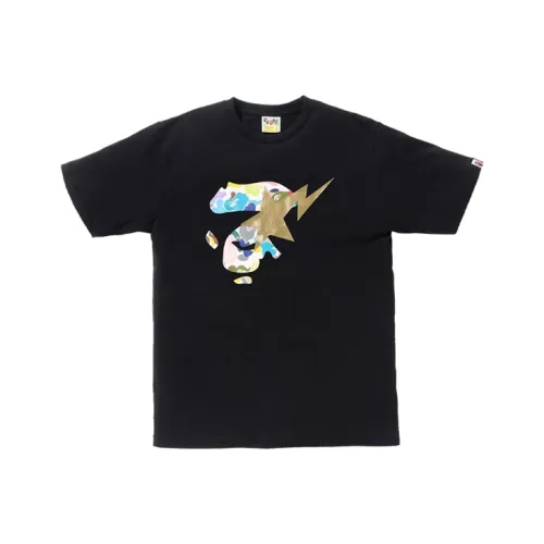 A BATHING APE Multi Camo Ape Face Tee