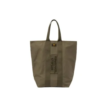 HUMAN MADE Cotton Tote Bag, Shopping Bag, Handbag Regular Men's Olive Green