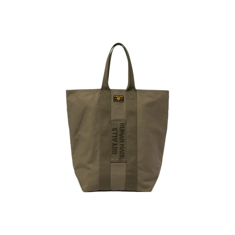 HUMAN MADE Cotton Tote Bag, Shopping Bag, Handbag Regular Men's Olive Green-0