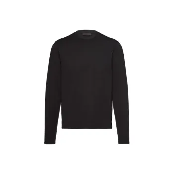 PRADA Embroidered Logo Long sleeve T shirt