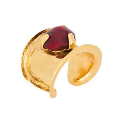 SAINT LAURENT Enamel Bangles Unisex Red