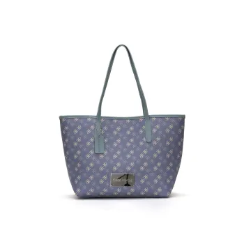 BONSAI STUDIO Microfiber Tote Bag, Shopping Bag, Shoulder Bag Women's Pink/Blue