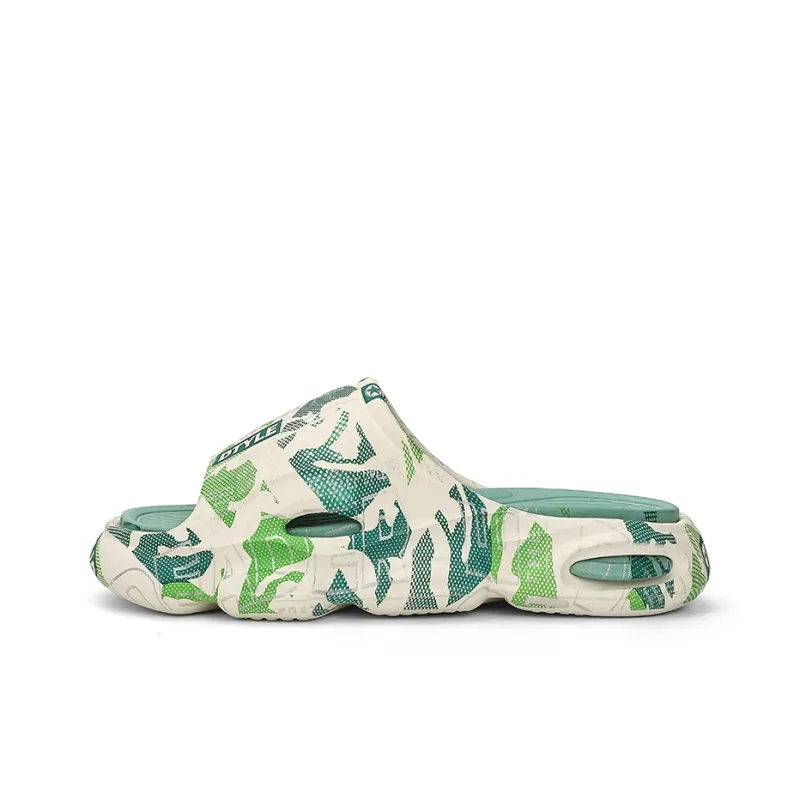 FCMM Slide Slippers Unisex White Green/Black Orange-1