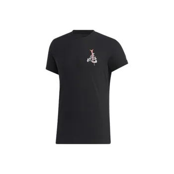Adidas Set in Sleeve T Shirt Men's Black