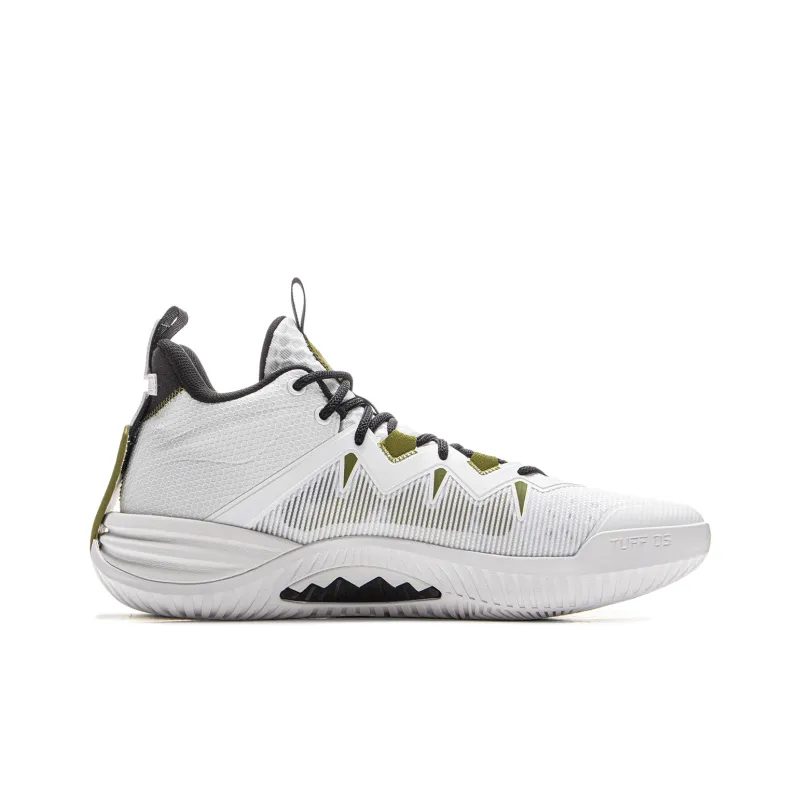 LiNing Storm 10 Cushioning Slip Resistant Breathable Rebound Low Top Basketball Shoes Men's White-1