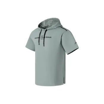 LiNing Fitness Series T Shirt Men's Lead Gray Green