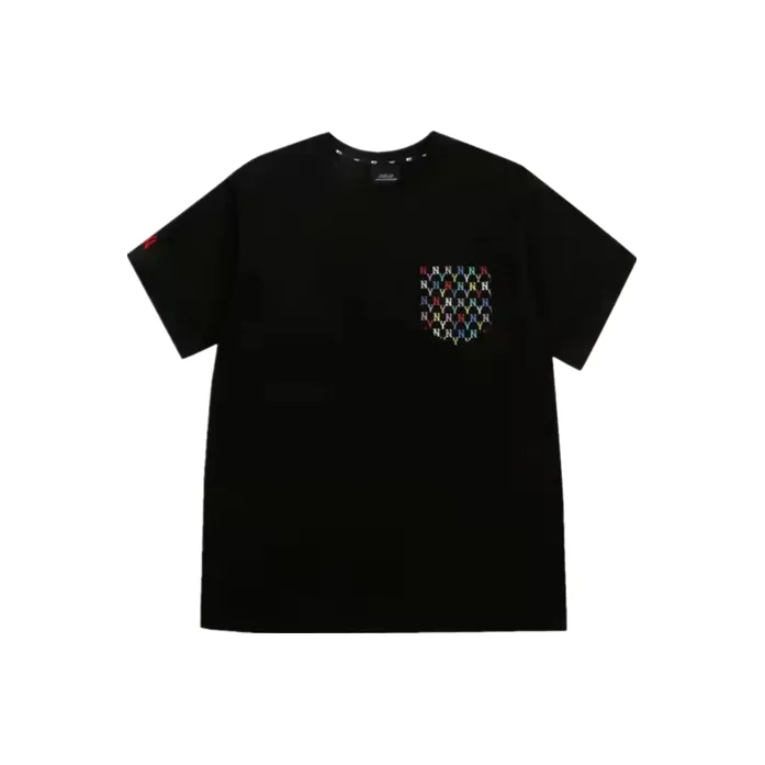 MLB Old Flower T Shirts Unisex Black-0