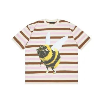 Drew House Smiley Collection T Shirts Unisex Ice Cream Stripes