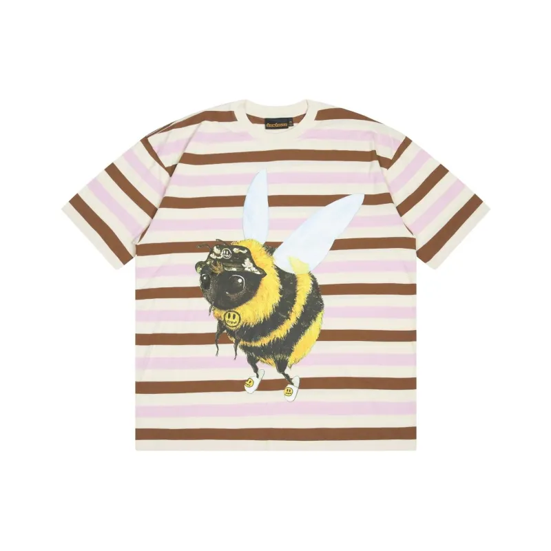 Drew House Smiley Collection T Shirts Unisex Ice Cream Stripes-0