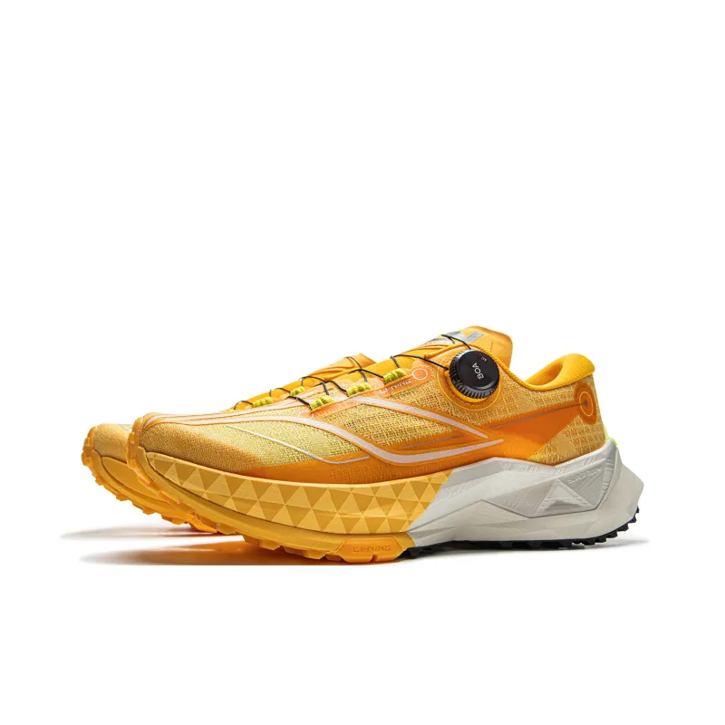 LiNing Anti Slip Wear Resistant Low Top Trail Running Shoes Men's Yellow-2