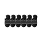 [6 Pack]100% cotton, 6 Pairs of Black