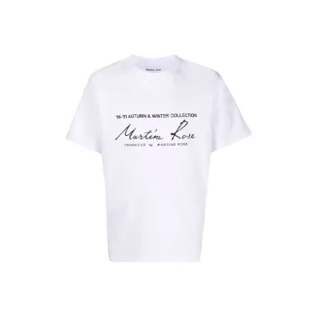 Martine Rose Logo Printed Crewneck T Shirt