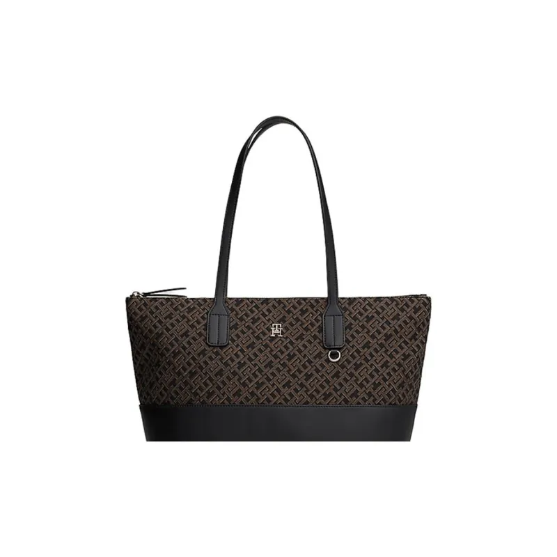 Tommy Hilfiger Polyester Tote Bag Shopping Bag Handbag Regular Women's Black-3