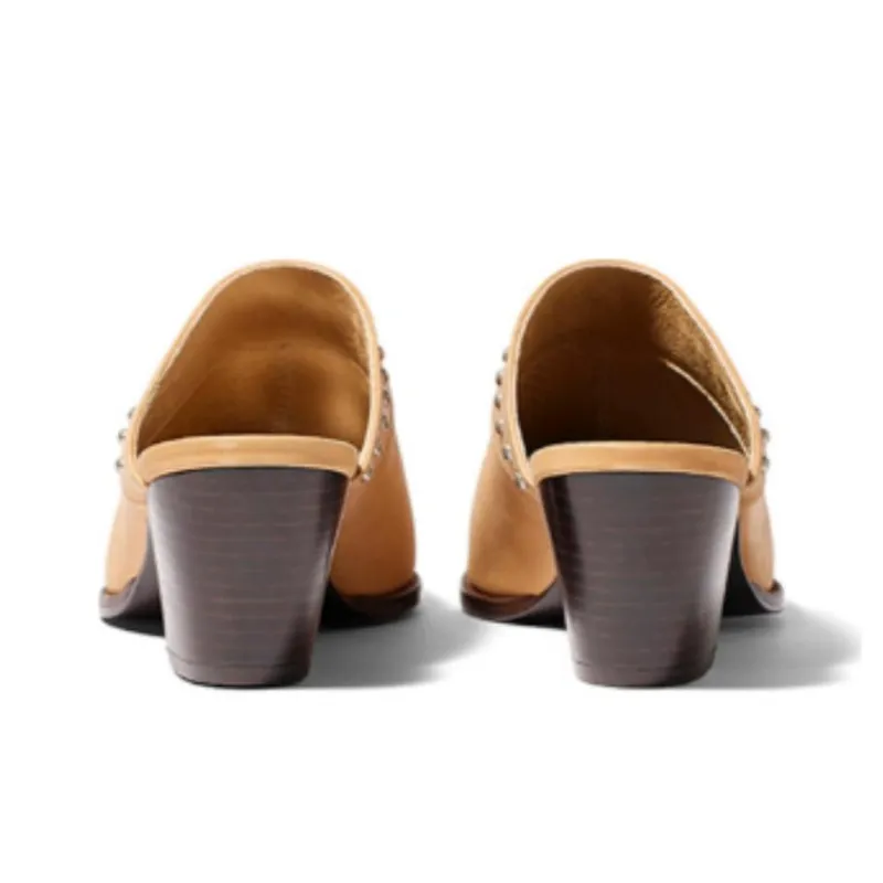 Open Yy Closed Toe Slippers Women's Beige-5