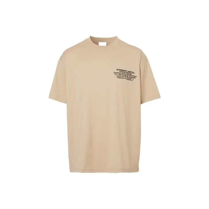 Burberry T-Shirts Men Soft Yellow Umber-0