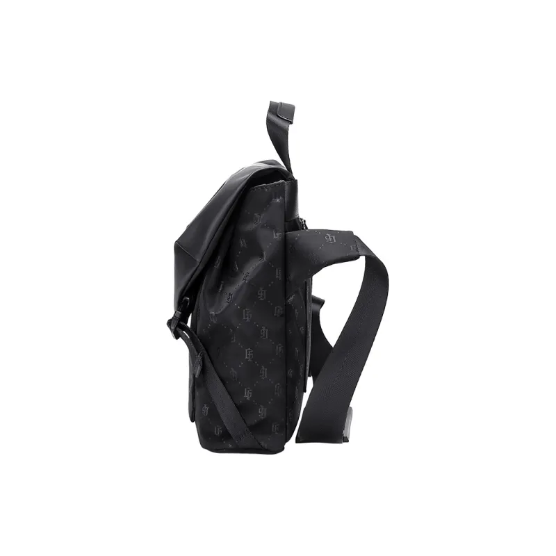 GOLF Fabric, Synthetic Leather One Shoulder Handbag Men's Black-2