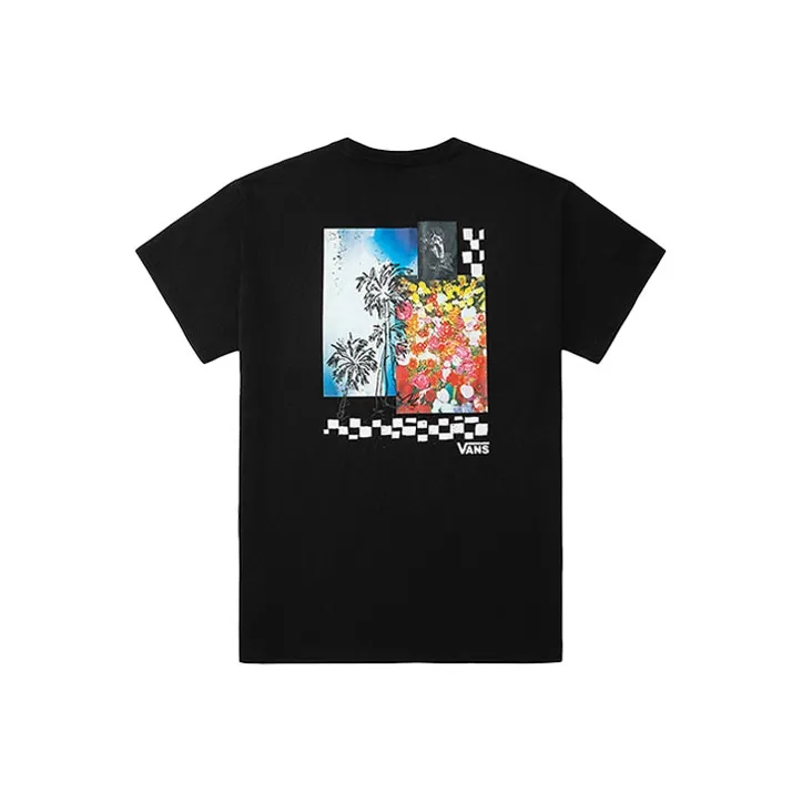 Vans Drop Shoulder Sleeve T Shirt Unisex Black-0