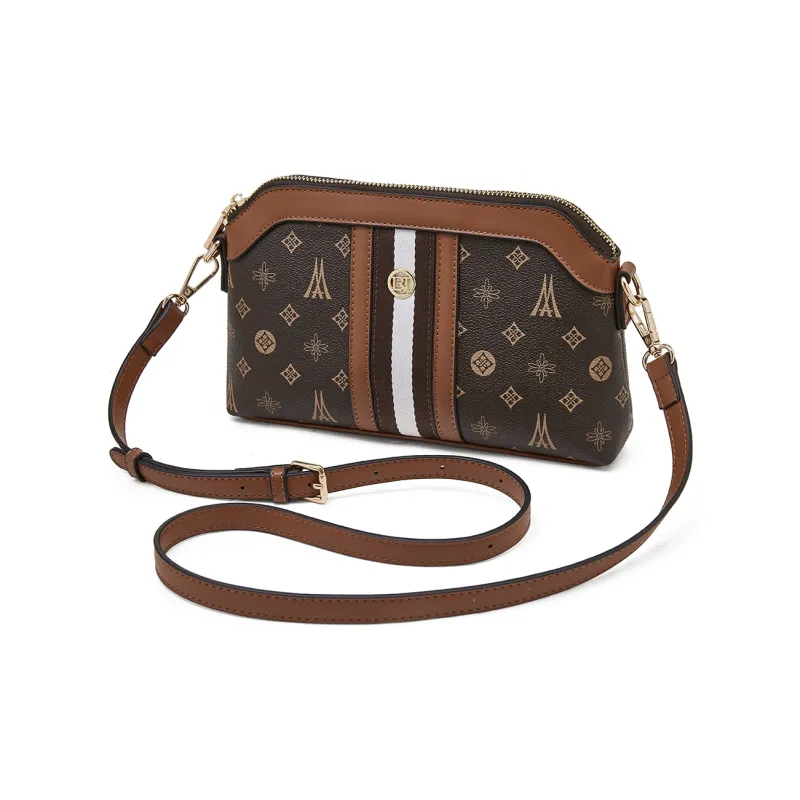 Old Man's Head Synthetic Leather Crossbody Bag Regular Women's Coffee/apricot-2