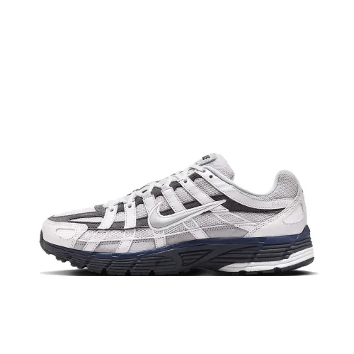 Nike P 6000 Anti Slip Wear Resistant Low Top Running Shoes Men's White